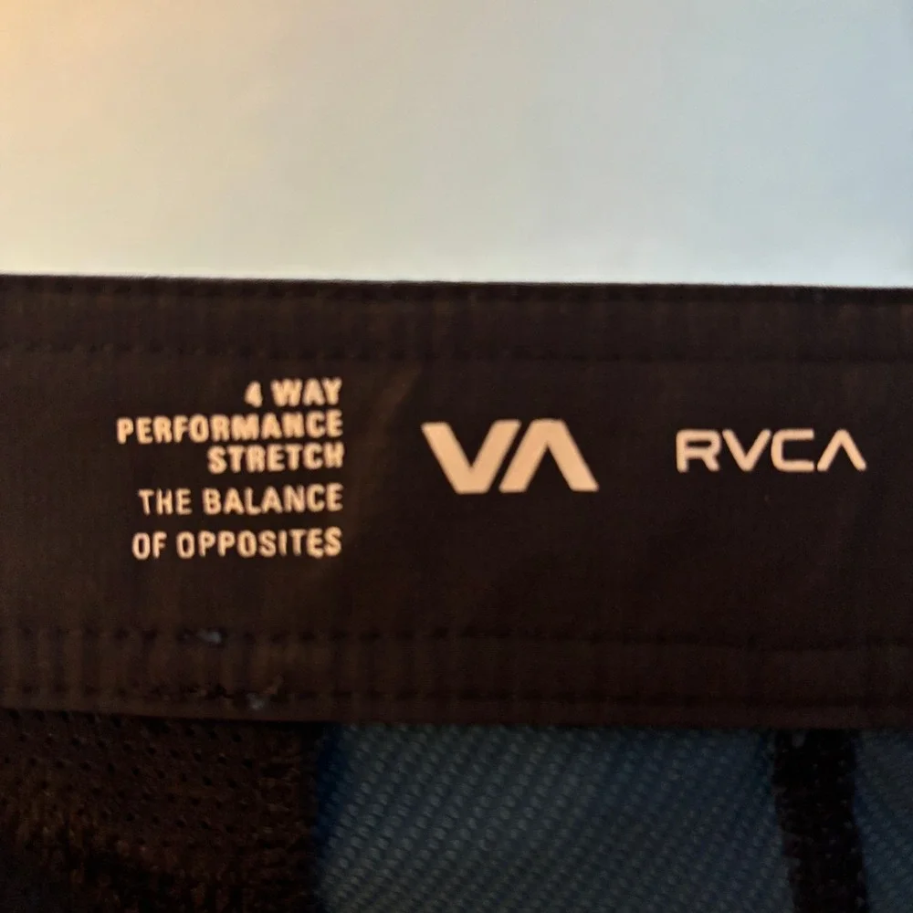 RVCA Board Shorts Mens 36 Blue 4-Way Performance Stretch Swim Trunks ME117VAT